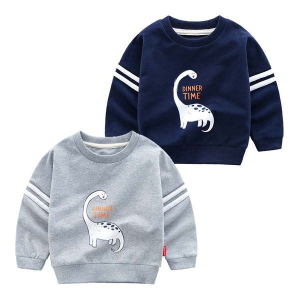 Acheter Dessin Animé Dinosaure Garçons à Manches Longues T Shirt Pour 2 6 Ans Printemps Automne Coton O Cou Enfants Enfants Garçons Tops T Shirts T