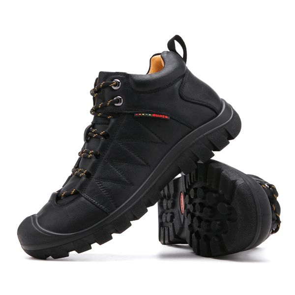 

866 boots men winter 2019 genuine leather handmade brand warmest winter men shoes #bg1568, Black