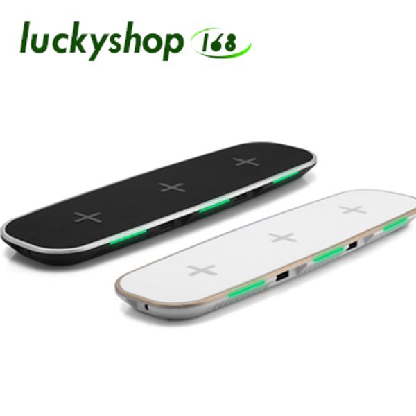 

wireless charger qi 3 in 1 multi-functional cellphone charging wireless charger for iphone x samsung any phone with retail package