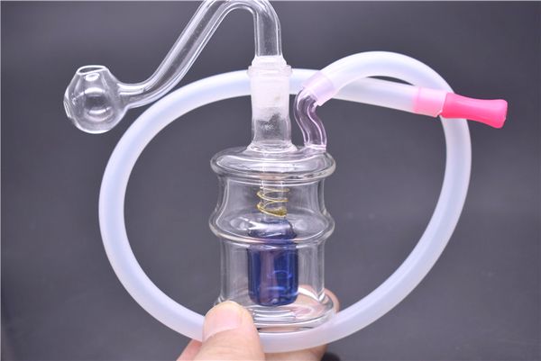 

Стеклянная Масляная Горелка Вода Bong pyrex рука трубы для курения воды толстые Прозрачная труба маленький Bubbler Bong MiNi мазок буровые установки для курения кальянов