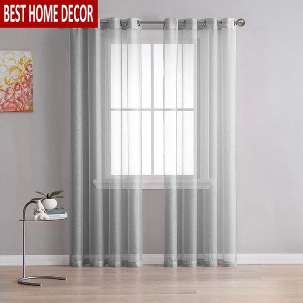 

solid color sheer curtains window tulle curtains for living room bedroom kitchen modern sheer treatments voile drapes