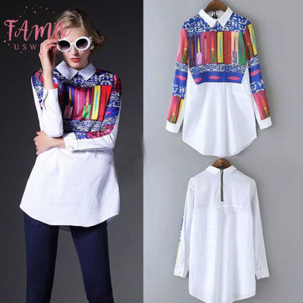 

speed to sell through printed europe and the united states in the fall of womens long sleeve jacket wj134 vestidos, White