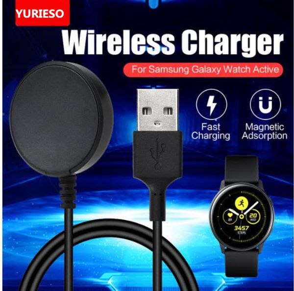 

smart watch charger dock stand for samsung galaxy watch active sm-r500 wireless charger stand usb magnetic fast charger cable