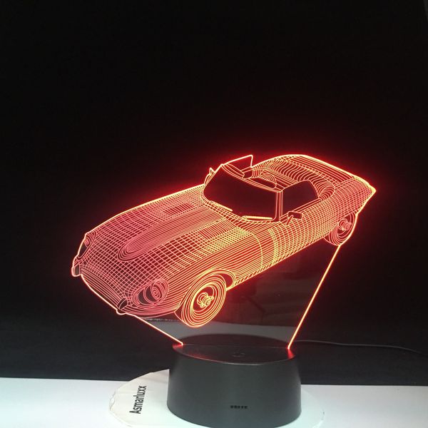 

colors change home decor light fixture led car shape light usb 3d luminarias vehicle night light baby sleep desk lamp 1466