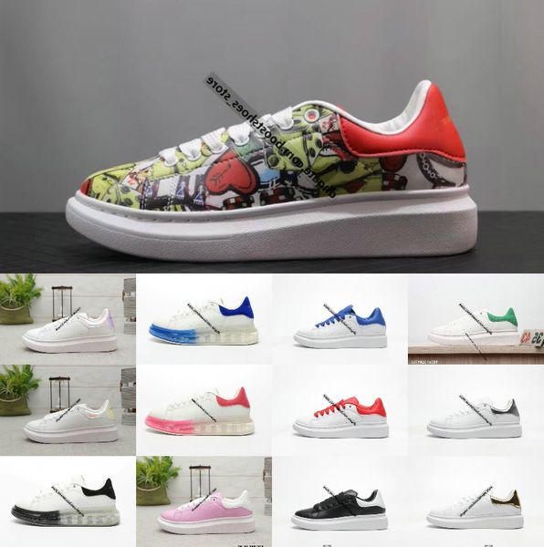 

2020 new luxury designer shoes og white black leather casual shoes girl women men pink gold red comfortable tn flat casual sneakers 36-44