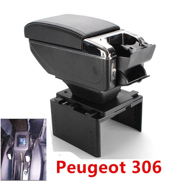 

for 306 armrest box universal car center console modification accessories with usb
