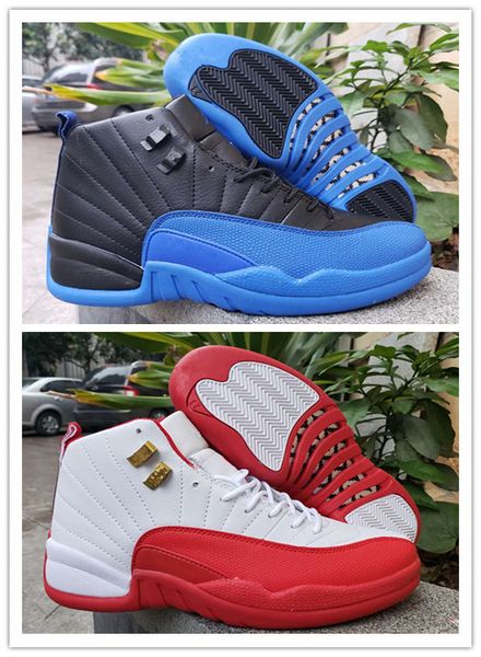 

wholesale new og black blue white red xii 12s high men basketball shoes outdoor trainers size 7-13