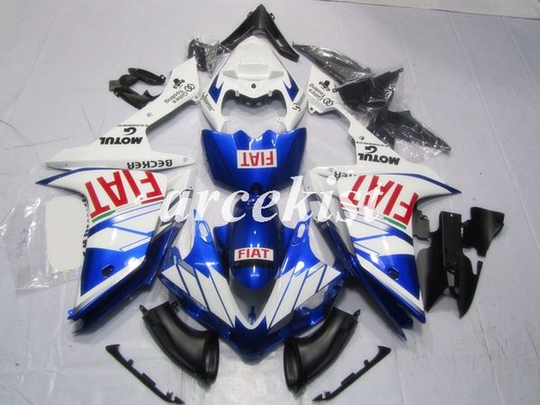 

new abs injection mold fairing kits for yamaha yzf-r1 2007 2008 07 08 r1 white blue light