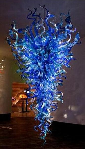 

blue glass chandelier with led bulbs hand made glass chandelier light modern luxury chandelier lighting on sale
