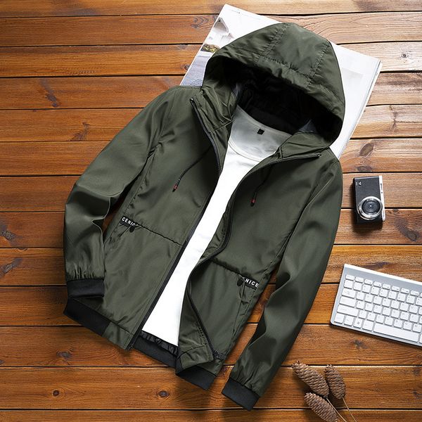 

men's jackets solid color 2021 casual jacket m-5xl 6xl 7xl 8xl classic men spring autumn outerwear mandarin collar clothing, Black;brown