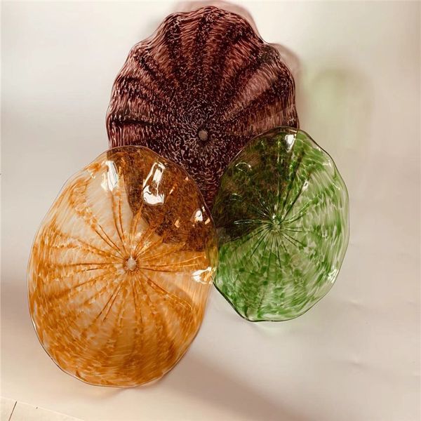 

blown glass hanging wall plates italian design murano flower glass plates wall art home l decorative glass wall plates