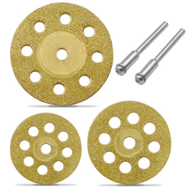 

10 pcs diamond cutting disc with 2 arbor shafts for gemstones glass concrete brick ali88