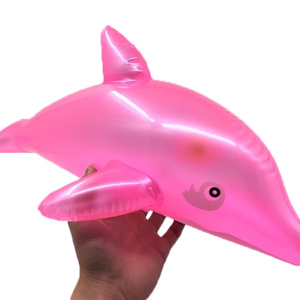 

lucky dolphin air inflation toys simulation animal model bath toys children swim pool game props wholesale
