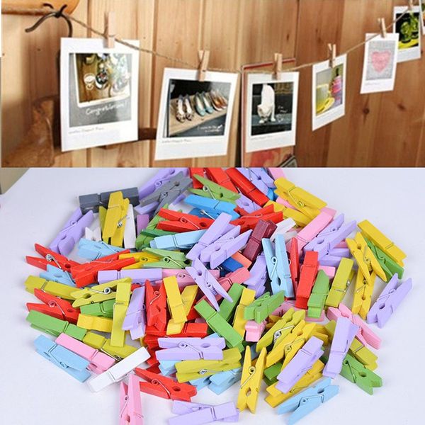 

10/20/50pcs mini heart love wooden clothes p paper peg pin clothespin craft postcard clips home wedding decoration