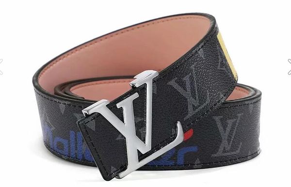

new belt big buckle designer belts luxury belts d077# men women brands buckle belt fashion mens leather belts2020, Black;brown