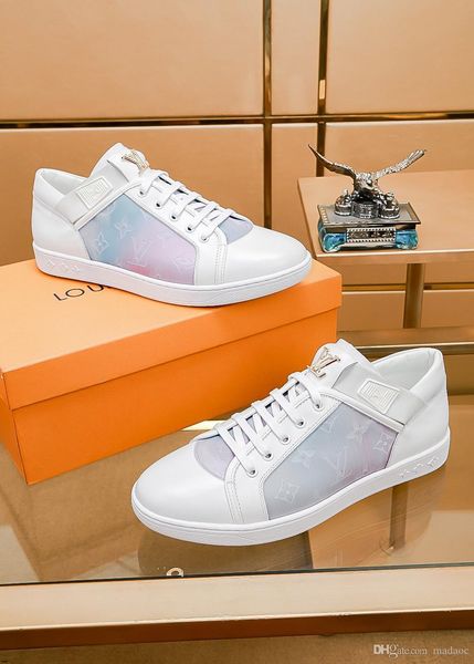 

20fw размер 38-44 мужчины повседневная обувь 2019 осень мужчины кроссовки мода дышащая искусственная кожа платформа белые мужчины обувь мягк, Black