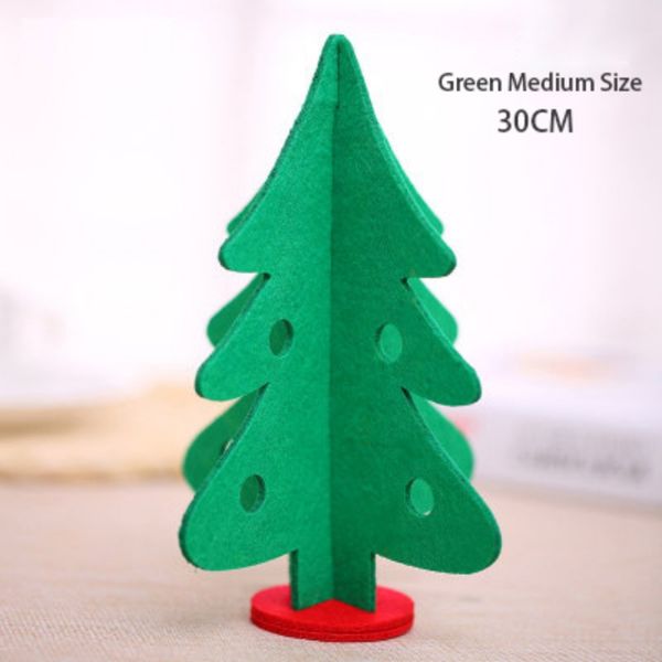

christmas ornaments christmas non-woven tree three-dimensional tree ornaments l window red and green decorative