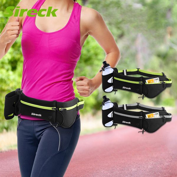 

sireck running waist bag men women sport bag trail jogging belt fanny pack water bottle holder pouch gym fitness accessories