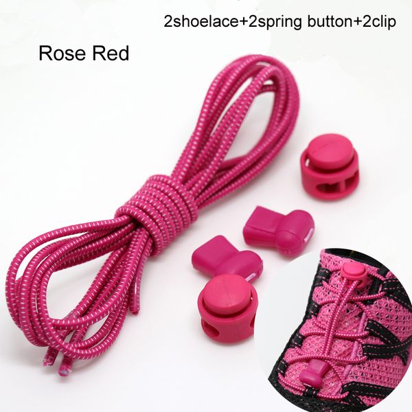 

shoe laces stretching lock lace a pair of locking elastic sneaker shoelaces running/jogging/triathlon zapatos de hombre, White;pink