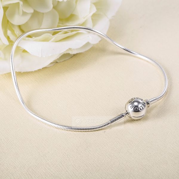 

pandora 100% стерлингового серебра 925 596000 коллекция серебряный браслет 596002 silver браслет из бисера - 596006 коллекция bangle, Black