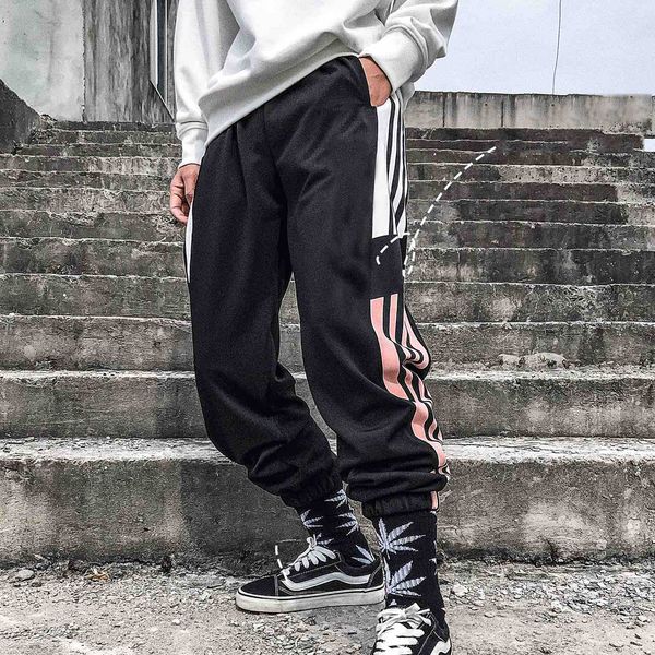 

designer men pants brand one color cute fashion sports jogger pants 2019 new arrival mens brand sports active men women pants 3, Black