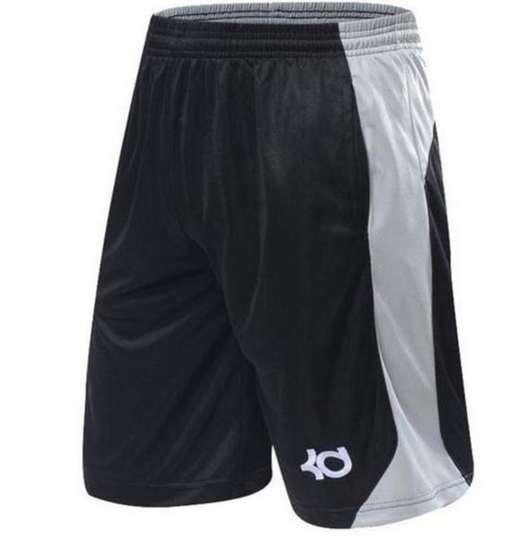 

athletics brand kd gyms shorts runs knee length elastic loose bd pocket basketballs shorts male bottoms plus size, White;black