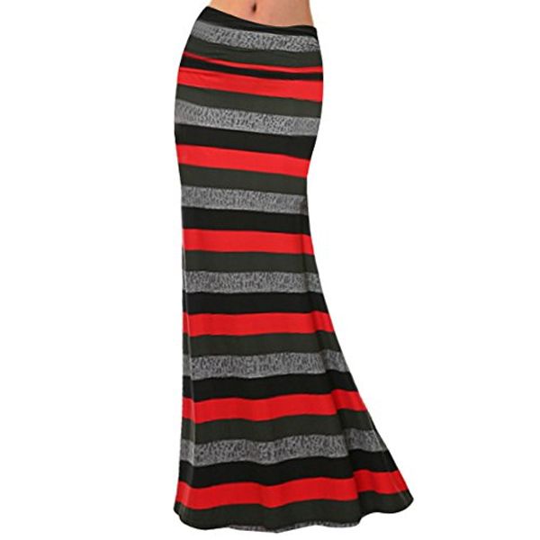 

aisa womens multicolored two tone damask printed maxi skirt, Black;gray