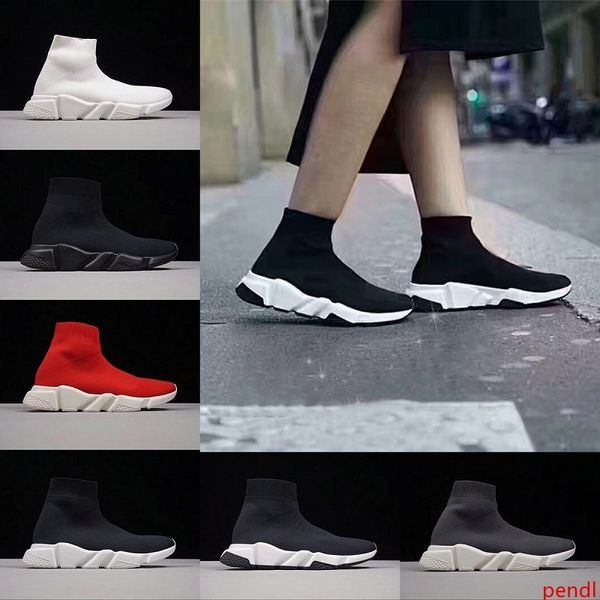 

2019 designer speed trainer sock casual shoes men women triple black white red mens trainers sports sneakers us 5.5-11