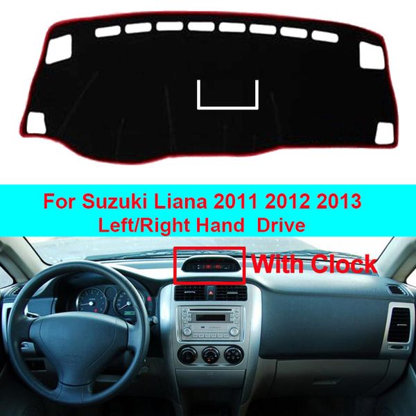 

car inner dashboard cover dash mat carpet cushion sun shade dash board pad for liana 2011 2012 2013 with clock lhd rhd
