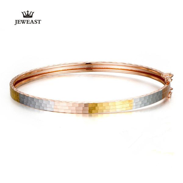 

18k pure gold bracelet real au 750 solid gold bangle good beautiful upscale trendy classic party fine jewelry sell new 2018, Golden;silver