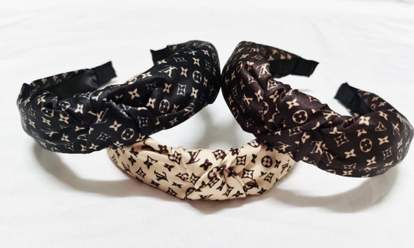 

children's hairband headband for women fashion turban striped hair band letters pattern print hair, Silver