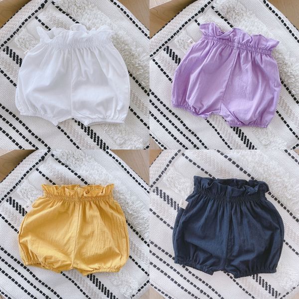 

girls bract summer clothes 2020 baby girl soft pp pants little and shorts pumpkin shorts girl western style pumpkin pants, Blue