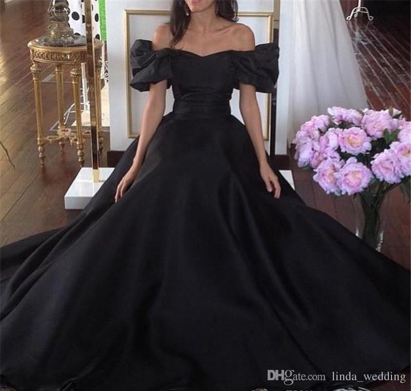 2019 Barato Impressionante Longo Prom Vestido Sexy Preto Com Mangas Curtas Formal Feriados Desgaste Da Graduação Evening Party Gown Custom Made Plus Size