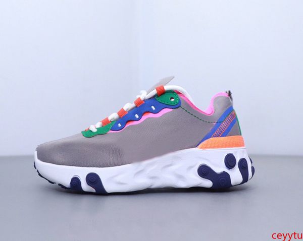 

2019 new react element 87 55 blue soles trainer children running shoes boy girl youth kid sport sneaker size 28-35