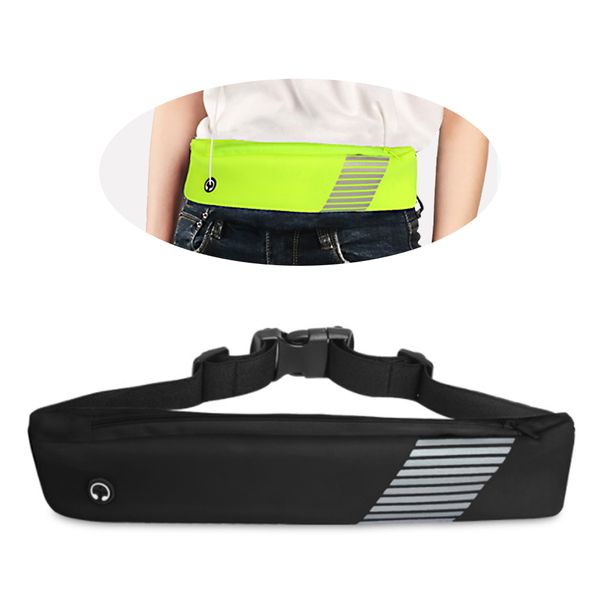 

32 x 9cm waist bag belt pack pouch money phone handy sports portable fashionable tpu waistbag new, Black;gray