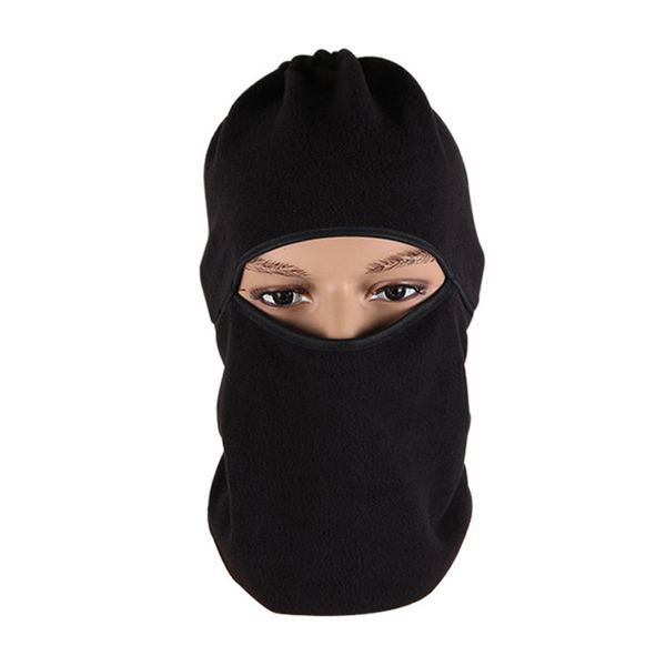 

thermal fleece cycling skiing mask windproof ski snowboard mask winter warm balaclava outdoor tactical paintball, Black