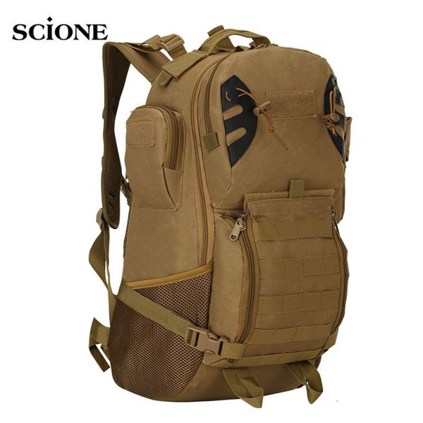 

45l men women army backpack tactical trekking camouflage rucksack molle tactical bag pack travel waterproof bags x422wa
