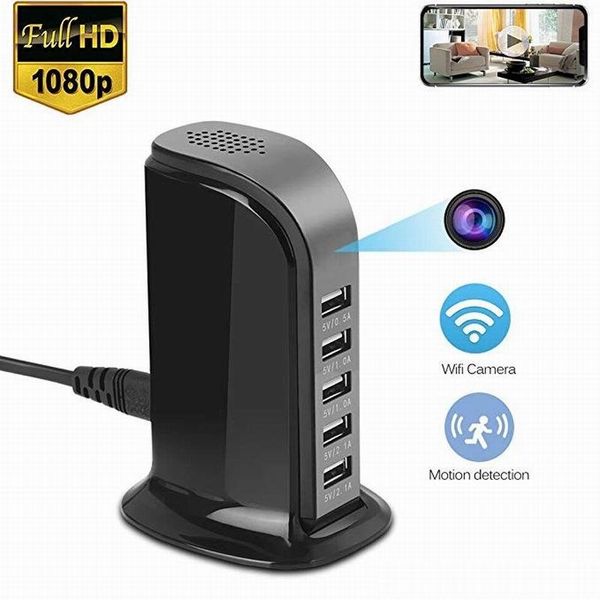 

hd wifi usb зарядная станция камера 1080p 5-usb порт зарядное устройство видеокамера беспроводная сеть домашний офис охранная видеокамера