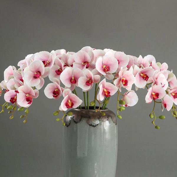 

1pc artificial flower butterfly orchid diy wedding high-end feel gel glue moisturizing phalaenopsis artificial flower home decor