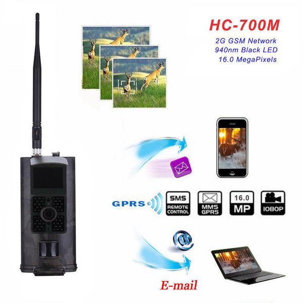 

camera traps p hc700m 2g trail wild hunting camera 16mp gsm mms gprs infrared night vision hunting video camcorder 1080p