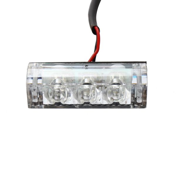 

6x 3 led red+blue car dash light flashing emergency warning lights m8617