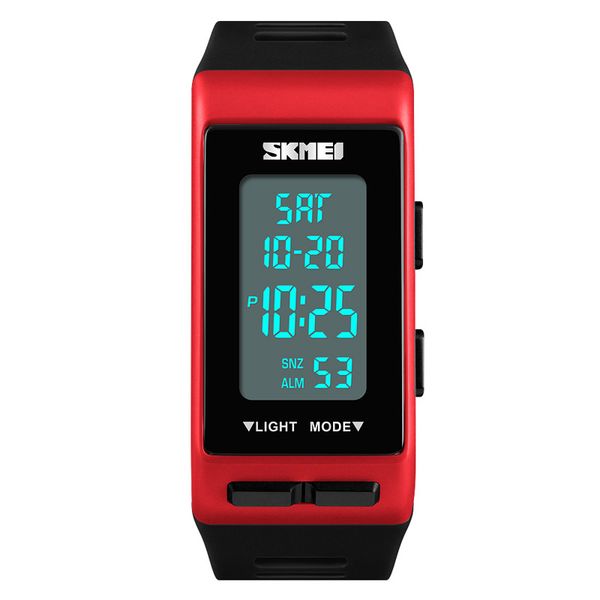 

fashion digital display electronic watch dual time couple watch waterproof sports lxh, Slivery;brown