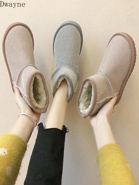 

снег сапоги женщина к 2020 году новых корейской версии диких горный хрусталь мех теплый и бархат толстые сапоги, Black