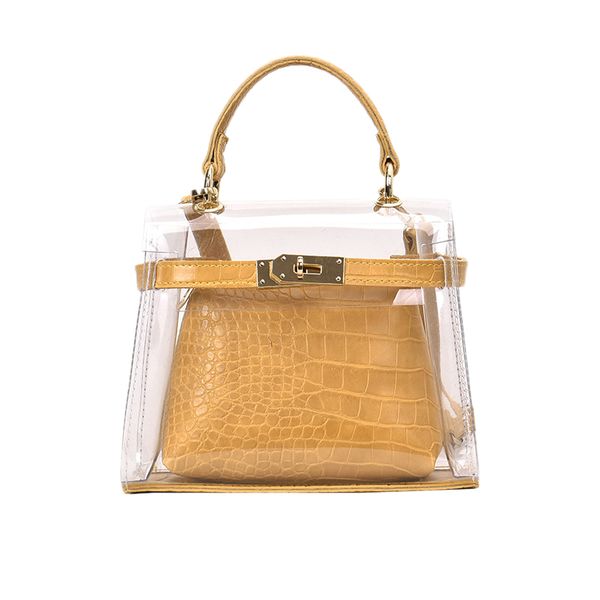 

clear transparent pvc shoulder bags women candy color women jelly bags purse solid color handbags main femme crossbody bag