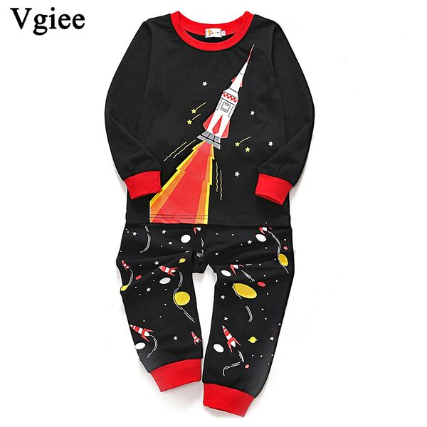 

vgiee kids clothes cotton fall winter full cartoon for rocket o-neck children boy kids set outfit 2019 fall winter clothes cc190, White