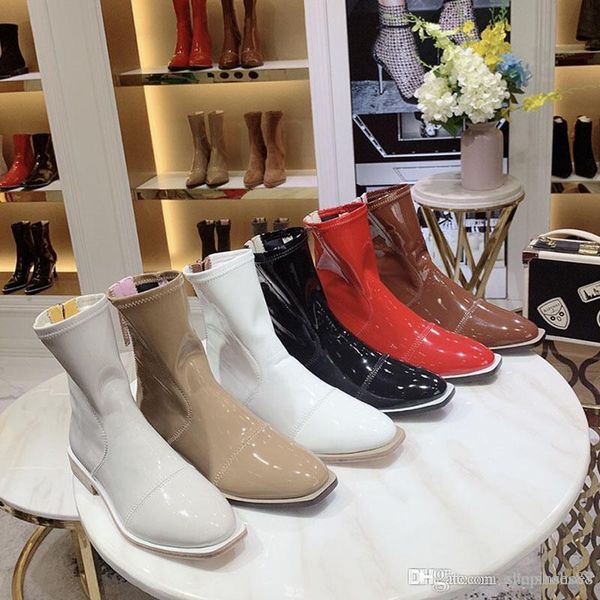 

fashion luxury women winter boots real leather ankle boots rain or hiking boots super star shoes with original box, Black