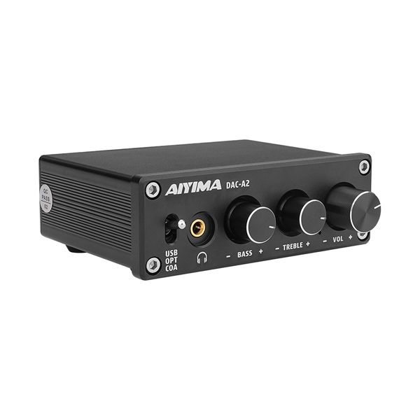 

aiyima mini hifi 2.0 digital audio decoder usb dac headphone amplifier 24bit 96khz input usb/coaxial/optical output rca amp dc5v