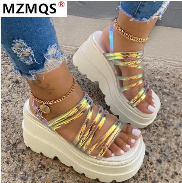 

2020 new big size 35-43 ins fashion women platform sandals open toe buckle strappy pre-sale sandals women summer shoes woman y200620, Black