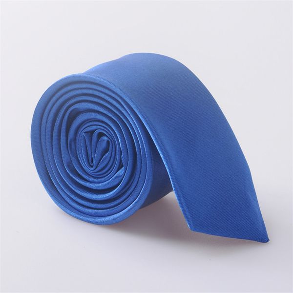 

solid color narrow neckwear mens skinny neck tie wedding party ties 5 cm width ties men's ties ji90, Blue;purple