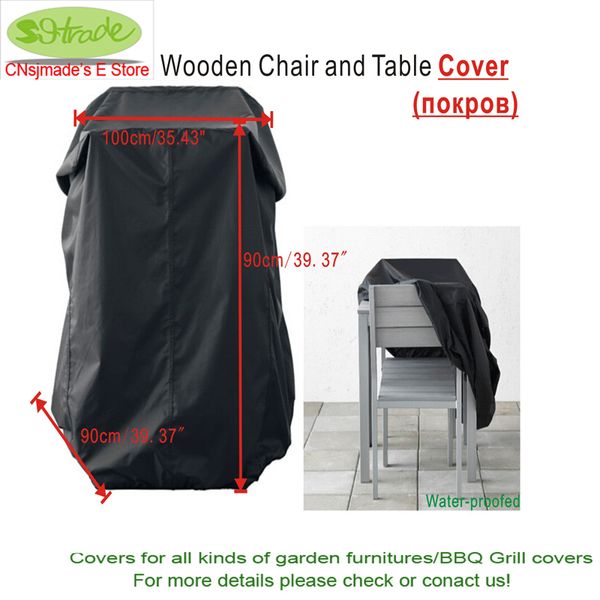 

heavy duty durable protector cover for wooden chair and table, 100x90x90cm black color,strong oxford fabric,waterproof cover